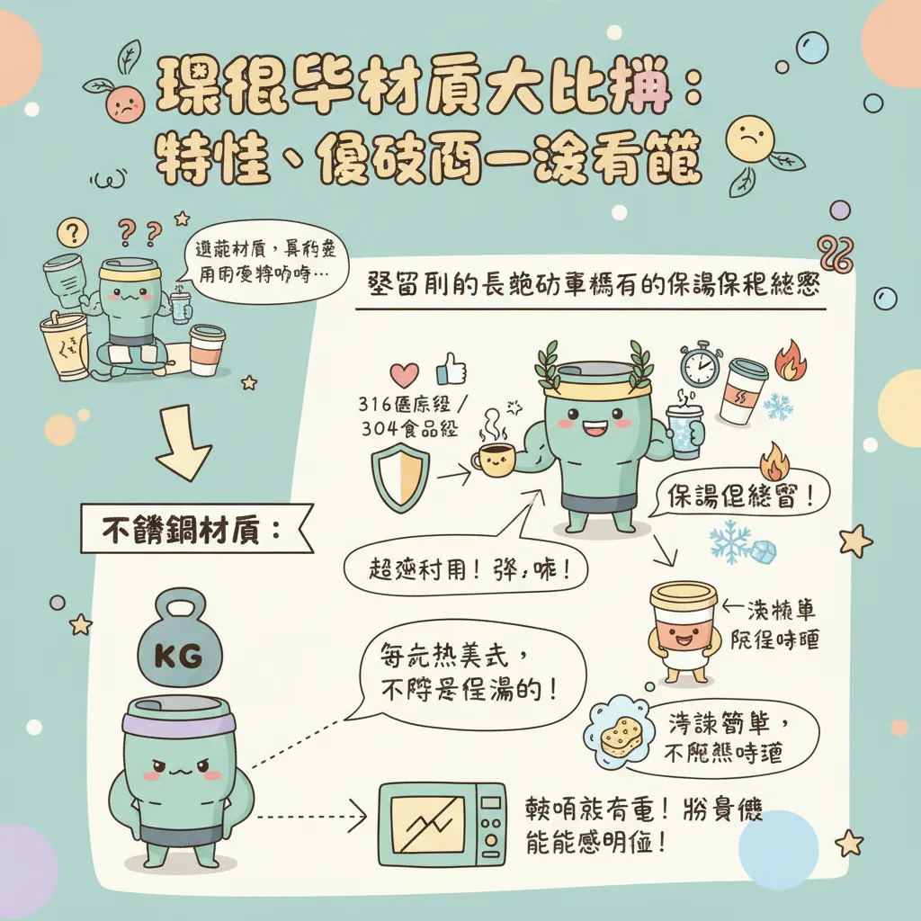 環保杯材質大比拼：特性、優缺點一次看懂